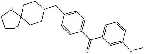 4'-[8-(1,4-DIOXA-8-AZASPIRO[4.5]DECYL)METHYL]-3-METHOXY BENZOPHENONE Structure