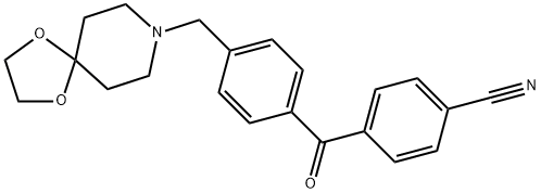 4-CYANO-4'-[8-(1,4-DIOXA-8-AZASPIRO[4.5]DECYL)METHYL]BENZOPHENONE 구조식 이미지