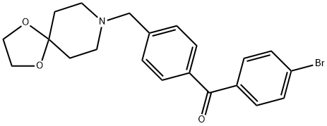 4-BROMO-4'-[8-(1,4-DIOXA-8-AZASPIRO[4.5]DECYL)METHYL]BENZOPHENONE Structure