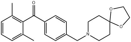2,6-DIMETHYL-4'-[8-(1,4-DIOXA-8-AZASPIRO[4.5]DECYL)METHYL]BENZOPHENONE Structure