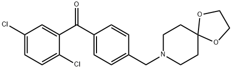 2,5-DICHLORO-4'-[8-(1,4-DIOXA-8-AZASPIRO[4.5]DECYL)METHYL]BENZOPHENONE Structure