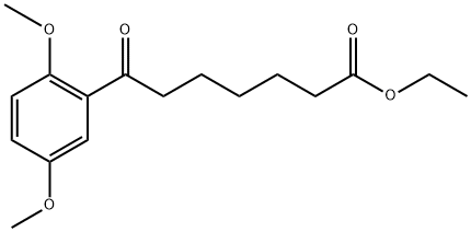 ETHYL 7-(2,5-DIMETHOXYPHENYL)-7-OXOHEPTANOATE Structure