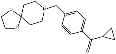 CYCLOPROPYL 4-[8-(1,4-DIOXA-8-AZASPIRO[4.5]DECYL)METHYL]PHENYL KETONE 구조식 이미지