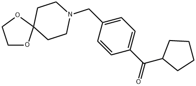 CYCLOPENTYL 4-[8-(1,4-DIOXA-8-AZASPIRO[4.5]DECYL)METHYL]PHENYL KETONE Structure