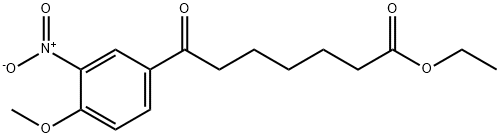 에틸7-(4-메톡시-3-니트로페닐)-7-옥소헵타노에이트 구조식 이미지