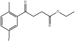 에틸4-(2-메틸-5-플루오로페닐)-4-옥소부티레이트 구조식 이미지