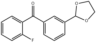 3'-(1,3-DIOXOLAN-2-YL)-2-플루오로벤조페논 구조식 이미지