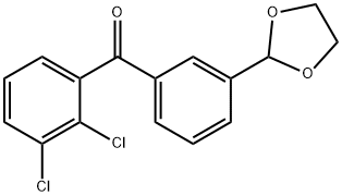 2,3-DICHLORO-3'-(1,3-DIOXOLAN-2-YL)벤조페논 구조식 이미지