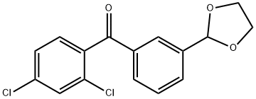 2,4-DICHLORO-3'-(1,3-DIOXOLAN-2-YL)BENZOPHENONE Structure