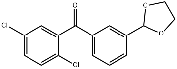 2,5-DICHLORO-3'-(1,3-DIOXOLAN-2-YL)BENZOPHENONE Structure