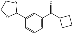 사이클로부틸3-(1,3-DIOXOLAN-2-YL)페닐케톤 구조식 이미지