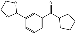사이클로펜틸3-(1,3-DIOXOLAN-2-YL)페닐케톤 구조식 이미지