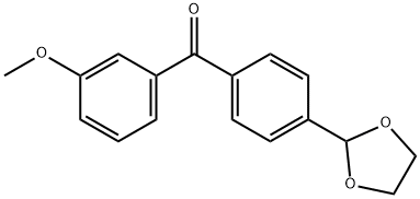 4'-(1,3-DIOXOLAN-2-YL)-3-METHOXYBENZOPHENONE 구조식 이미지