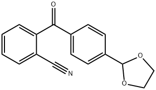 2-시아노-4'-(1,3-다이옥솔란-2-YL)벤조페논 구조식 이미지