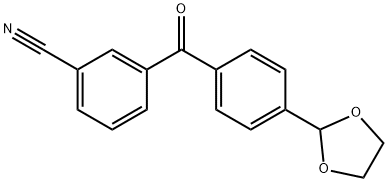 3-CYANO-4'-(1,3-DIOXOLAN-2-YL)BENZOPHENONE Structure