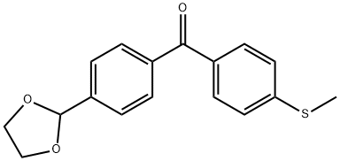 4-(1,3-DIOXOLAN-2-YL)-4'-티오메틸벤조페논 구조식 이미지