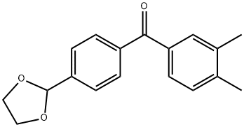 3,4-DIMETHYL-4'-(1,3-DIOXOLAN-2-YL)BENZOPHENONE Structure
