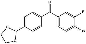 4-BROMO-4'-(1,3-DIOXOLAN-2-YL)-3-FLUOROBENZOPHENONE Structure