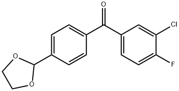 3-CHLORO-4'-(1,3-DIOXOLAN-2-YL)-4-FLUOROBENZOPHENONE Structure