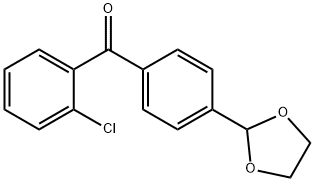 2-클로로-4'-(1,3-디옥솔란-2-일)벤조페논 구조식 이미지