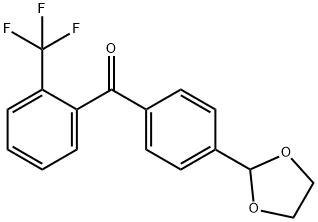 4'-(1,3-DIOXOLAN-2-YL)-2-TRIFLUOROMETHYLBENZOPHENONE Structure