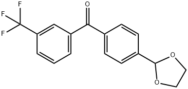 4'-(1,3-DIOXOLAN-2-YL)-3-트리플루오로메틸벤조페논 구조식 이미지