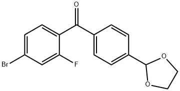 4-BROMO-4'-(1,3-DIOXOLAN-2-YL)-2-FLUOROBENZOPHENONE 구조식 이미지
