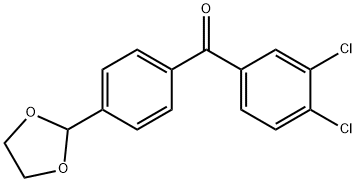 3,4-DICHLORO-4'-(1,3-DIOXOLAN-2-YL)BENZOPHENONE Structure