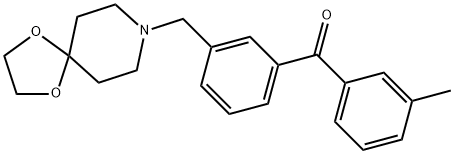 3-[8-(1,4-DIOXA-8-AZASPIRO[4.5]DECYL)METHYL]-3'-METHYL BENZOPHENONE Structure