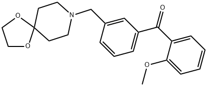 3'-[8-(1,4-DIOXA-8-AZASPIRO[4.5]DECYL)METHYL]-2-METHOXY BENZOPHENONE Structure