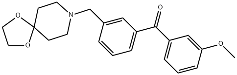 3-[8-(1,4-DIOXA-8-AZASPIRO[4.5]DECYL)METHYL]-3'-METHOXY BENZOPHENONE Structure