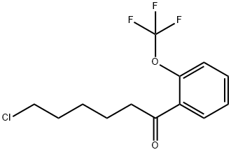 6-클로로-1-(2-트리플루오로메톡시페닐)-1-옥소헥산 구조식 이미지