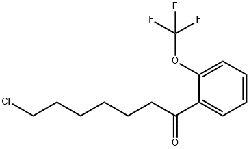 7-CHLORO-1-(2-TRIFLUOROMETHOXYPHENYL)-1-OXOHEPTANE Structure