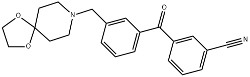 3-CYANO-3'-[8-(1,4-DIOXA-8-AZASPIRO[4.5]DECYL)METHYL]BENZOPHENONE 구조식 이미지