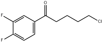 5-클로로-1-(3,4-디플루오로페닐)-1-옥소펜탄 구조식 이미지