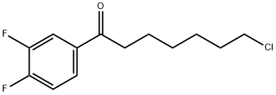 7-CHLORO-1-(3,4-DIFLUOROPHENYL)-1-OXOHEPTANE Structure