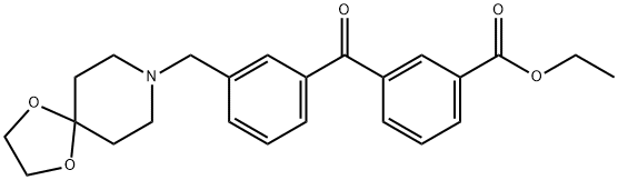 3-CARBOETHOXY-3'-[8-(1,4-DIOXA-8-AZASPIRO[4.5]DECYL)METHYL]BENZOPHENONE Structure