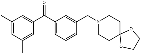 3,5-DIMETHYL-3'-[8-(1,4-DIOXA-8-AZASPIRO[4.5]DECYL)METHYL]BENZOPHENONE Structure