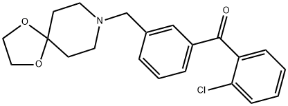 2-CHLORO-3'-[8-(1,4-DIOXA-8-AZASPIRO[4.5]DECYL)METHYL]BENZOPHENONE Structure