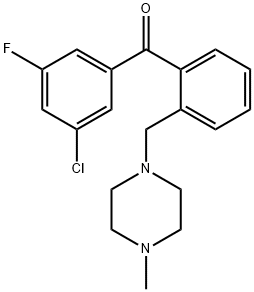 3-CHLORO-5-FLUORO-2'-(4-METHYLPIPERAZINOMETHYL)벤조페논 구조식 이미지