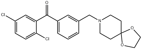 2,5-DICHLORO-3'-[8-(1,4-DIOXA-8-AZASPIRO[4.5]DECYL)METHYL]BENZOPHENONE 구조식 이미지