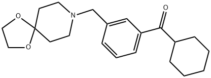CYCLOHEXYL 3-[8-(1,4-DIOXA-8-AZASPIRO[4.5]DECYL)METHYL]PHENYL KETONE 구조식 이미지