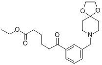 ETHYL 6-[3-[8-(1,4-DIOXA-8-AZASPIRO[4.5]DECYL)METHYL]PHENYL]-6-OXOHEXANOATE Structure