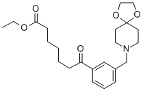 ETHYL 7-[3-[8-(1,4-DIOXA-8-AZASPIRO[4.5]DECYL)METHYL]PHENYL]-7-OXOHEPTANOATE 구조식 이미지