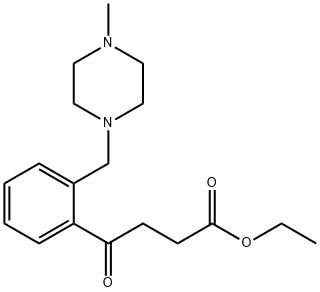 ETHYL 4-[2-(4-METHYLPIPERAZINOMETHYL)PHENYL]-4-OXOBUTYRATE 구조식 이미지