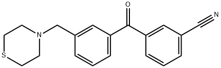 3-CYANO-3'-THIOMORPHOLINOMETHYL BENZOPHENONE Structure