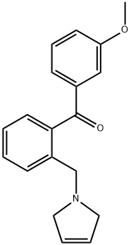 3′-메톡시-2-(3-피롤리노메틸)벤조페논 구조식 이미지