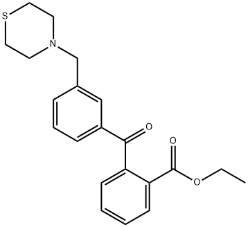 2-CARBOETHOXY-3'-THIOMORPHOLINOMETHYL BENZOPHENONE Structure