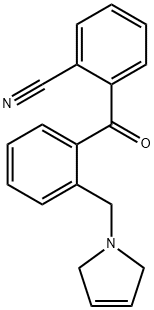 2-CYANO-2'-(3-PYRROLINOMETHYL) BENZOPHENONE Structure