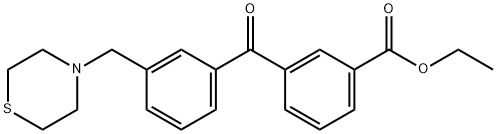 3-CARBOETHOXY-3'-THIOMORPHOLINOMETHYL BENZOPHENONE Structure